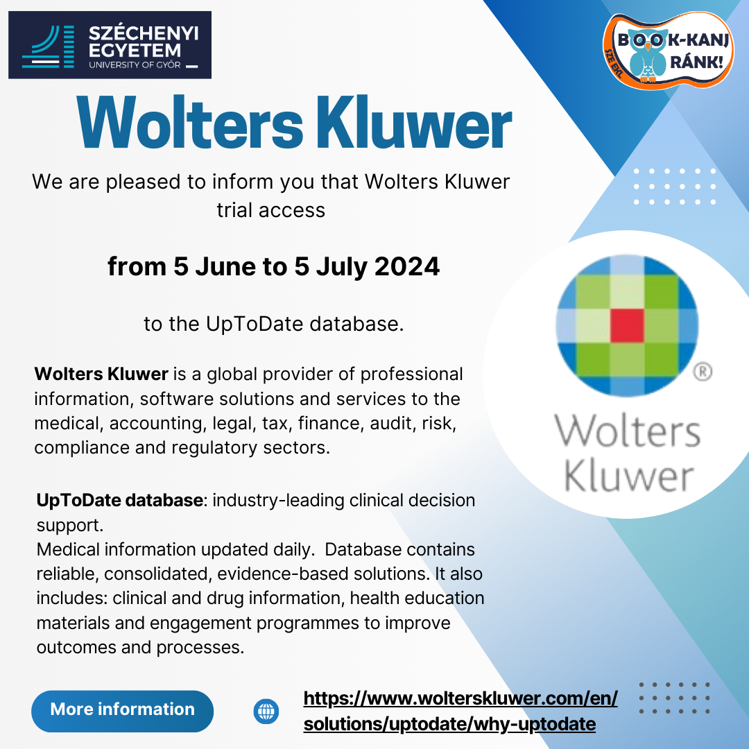 Free trial to Wolters Kluwer UpToDate database