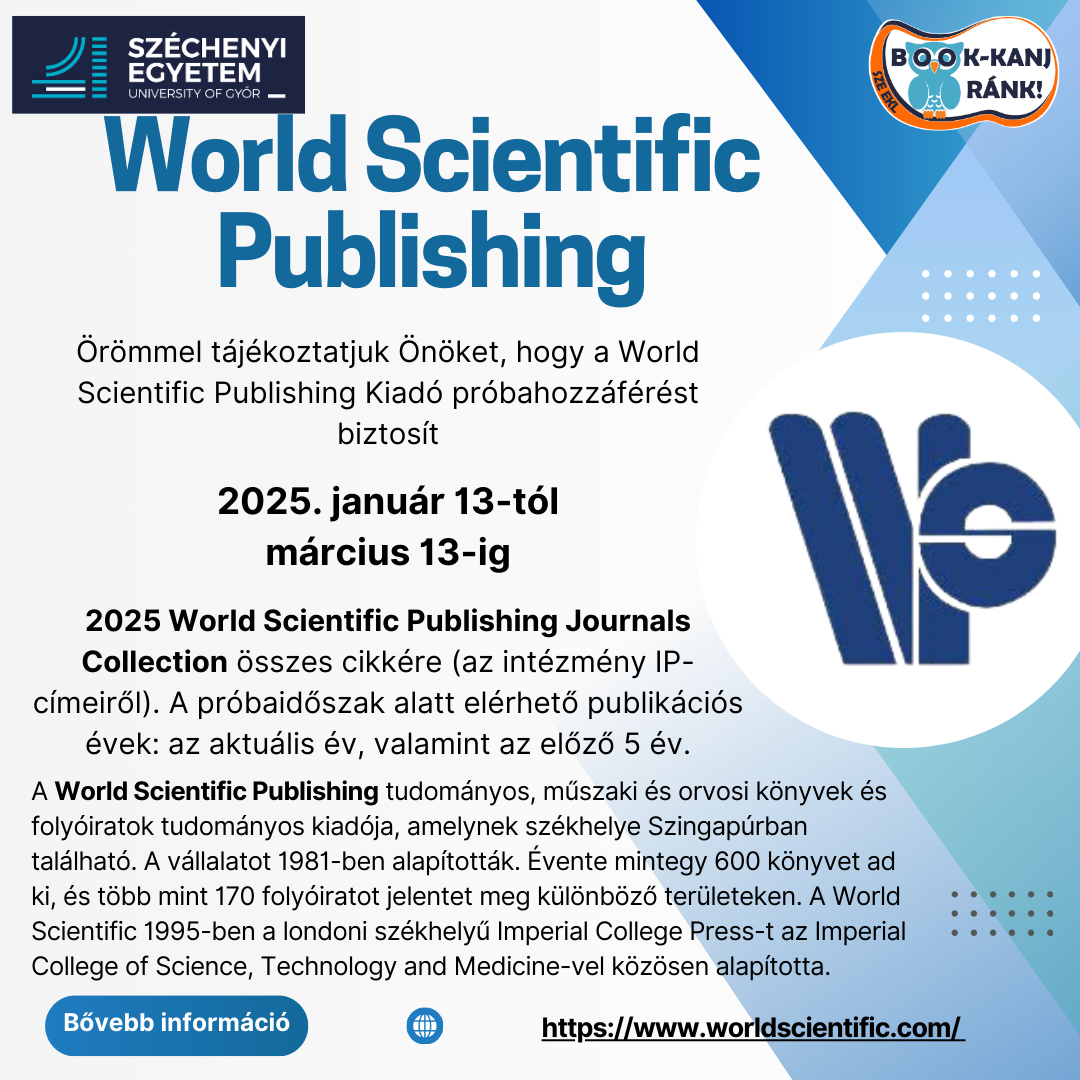 World Scientific Publishing próbahozzáférés