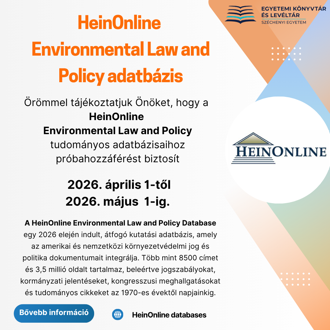 HeinOnline  Environmental Law and Policy adatbázis